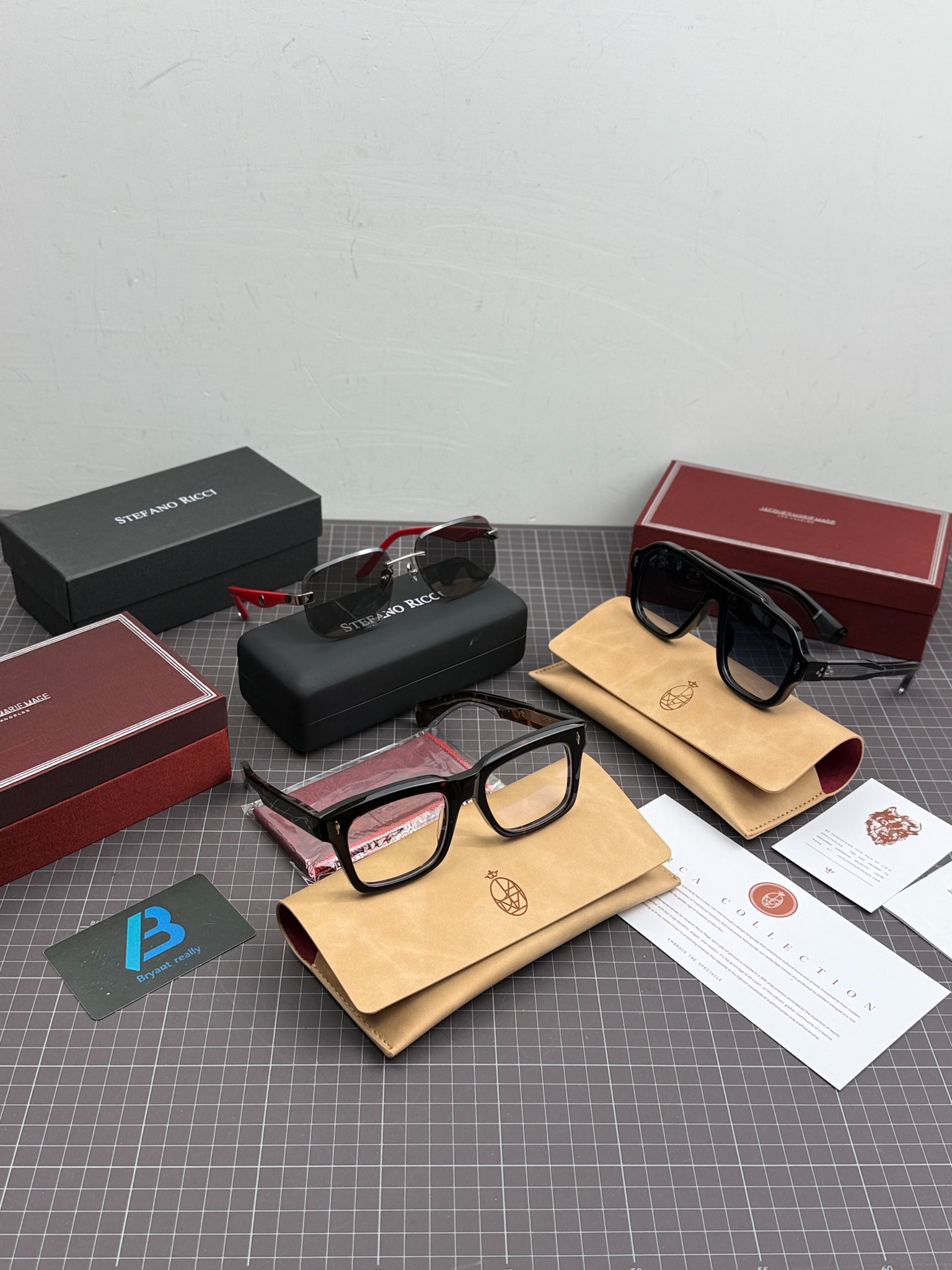 Eyewear arranged for a private client